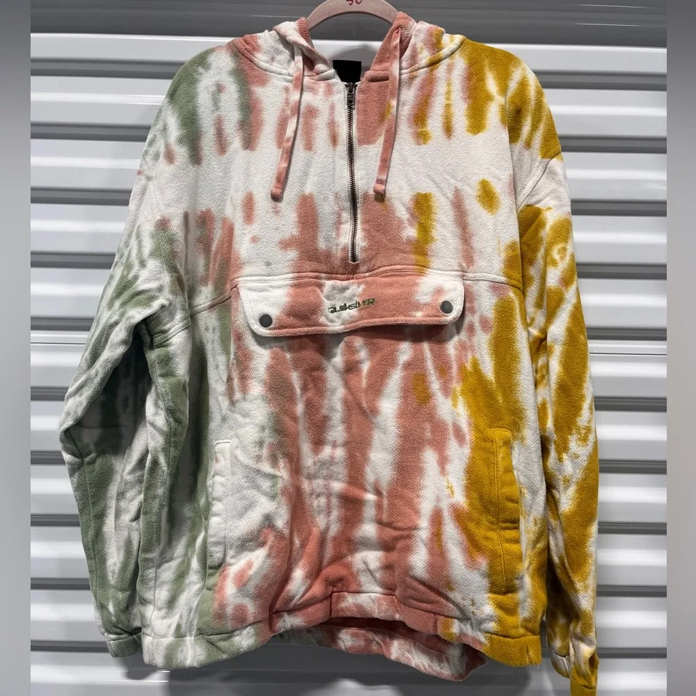 Quicksilver Tie-Dye Hoodie with Front Pocket - Picture 3 of 9